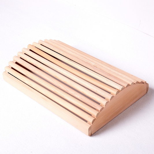 1 repose-tête en bois d'hemlock pour Sauna