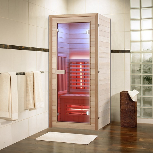 Sauna Infrarouge Diffusion 90 à spectre Complet - 90 x 90 x 205