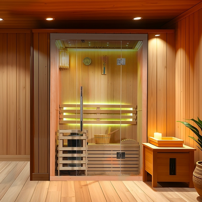 Sauna finlandais Vapeur V12 (1 à 2 places) - 133 x 102 x H.202